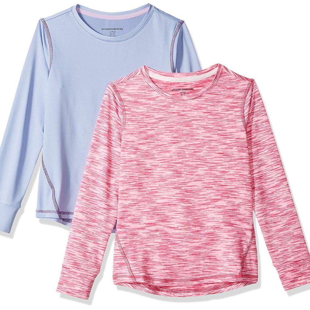 Essentials Big Girls 2-Pack Long-Sleeve Active Tee